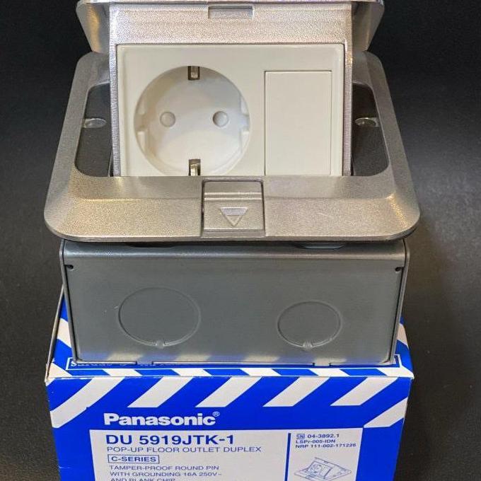 Panelfiks- Stop Kontak Lantai Panasonic Du5919Jtk-1 Stop Arde + Blank Du5919