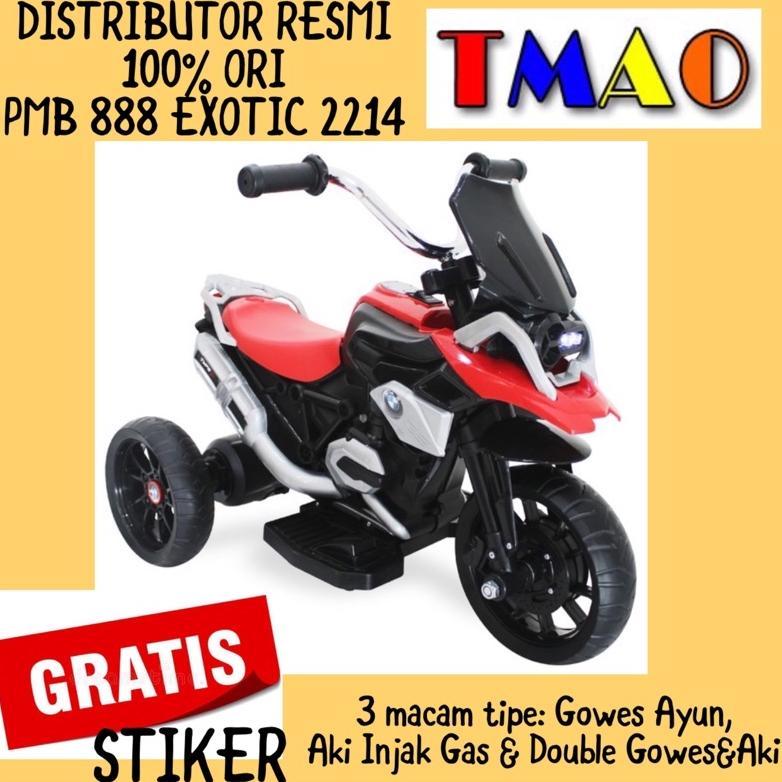 -ALS- Sepeda Motor Aki Anak PMB MOTOR TYPE 888-A (GOWES) 888 (AKI Baterai) Mainan Anak Tricycle M888