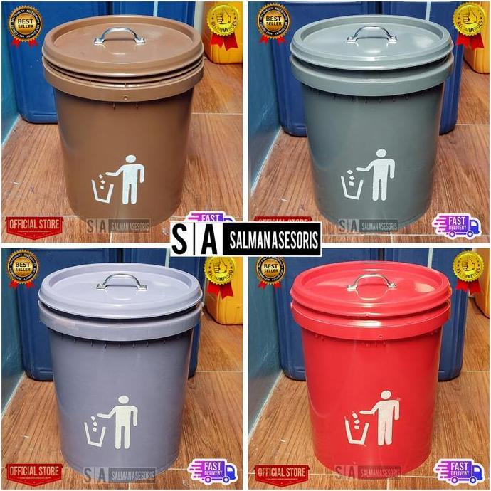 Langsungbersih- Ember Plastik 20 Liter Tempat Sampah