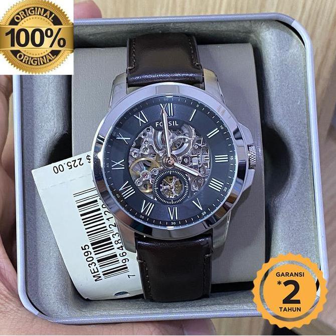 F0SSIL Me3095 Brown Automatic 44mm Original terlaris