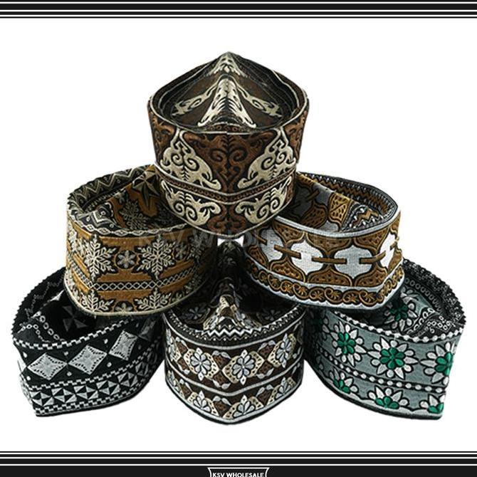 GROSIR (10 Pcs) Peci Oman Bangladesh Paket Usaha Kopiah Sholat Banglades Santri Pria Pesantren Tembo