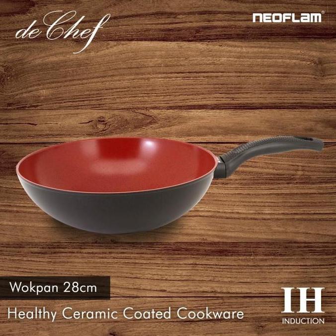 Neoflam DE CHEF Wok Pan / Panci Penggorengan Keramik Korea