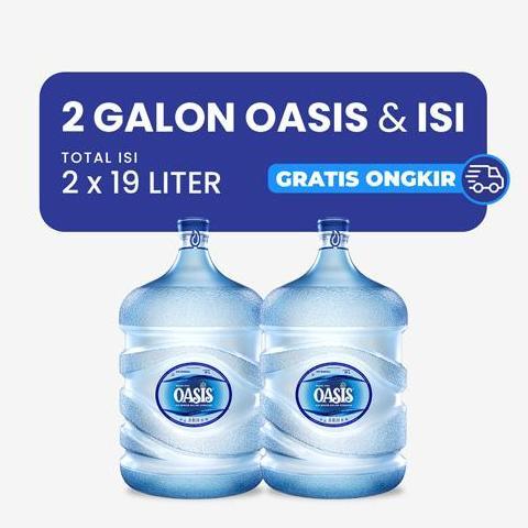 basahimankaluma - 2 galon oasis 19 liter & isinya. air putih yang memiliki kadar ph standar harga te
