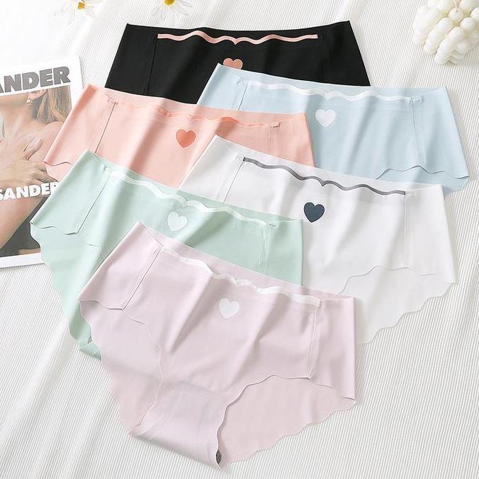 Celana Dalam Wanita Seamless Tanpa Jahitan Anti Nyeplak Cd Polos High Waist Silk Dewasa