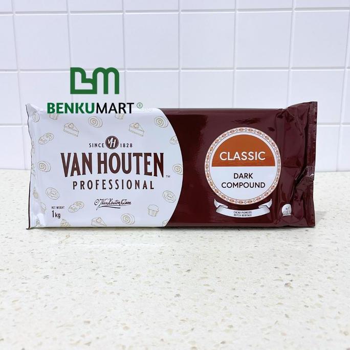 devarahardians - van houten dark compound classic block (1 kg) | coklat batang van houten profession