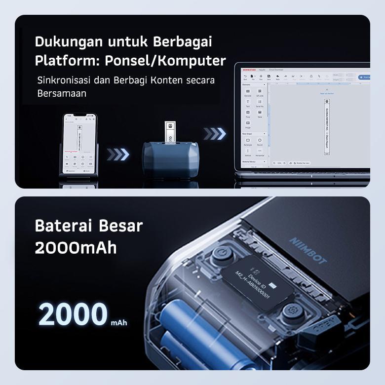 READY STOCK NIIMBOT M2 Printer Label Kabel Kantor, Printer Label Klasifikasi Jaringan Komunikasi/Ser