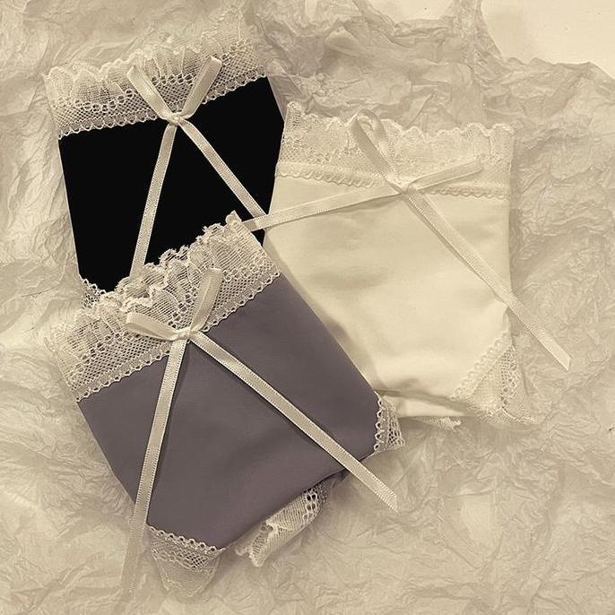 PEACHIE | CD1497 Celana Dalam Wanita Transparan Polos CD Katun Seamless Pita Dewasa Motif Remaja Dew