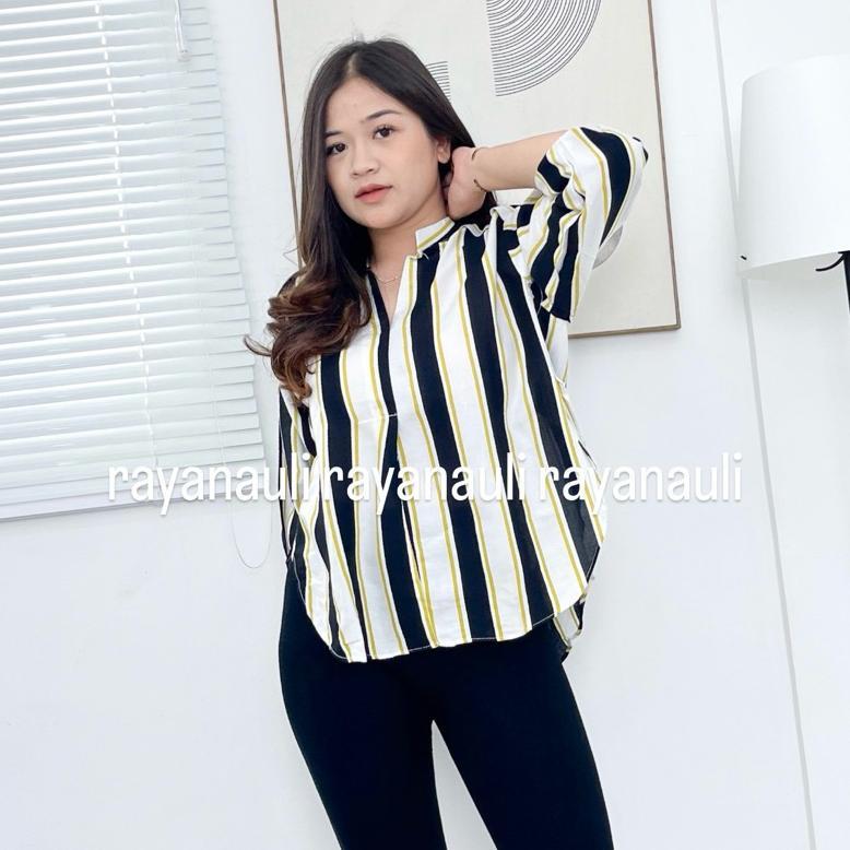 100% AMAN Kemeja Blouse Jumbo Fuxii Rayon Viscose Premium 2026