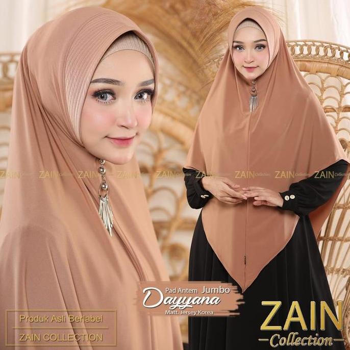 ZAIN - Kerudung Bergo Syar'i Dayyana Jumbo Jilbab Soft Pet || Hijab Syari ZAIN COLLECTION  High Qual