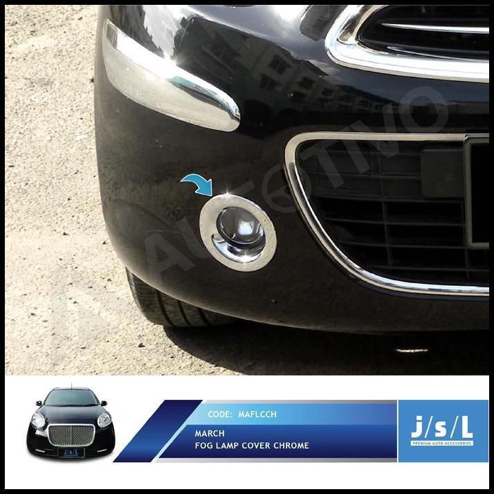 TERMURAH NISSAN MARCH FOG LAMP COVER CHROME JSL/AKSESORIS EKSTERIOR MARCH 