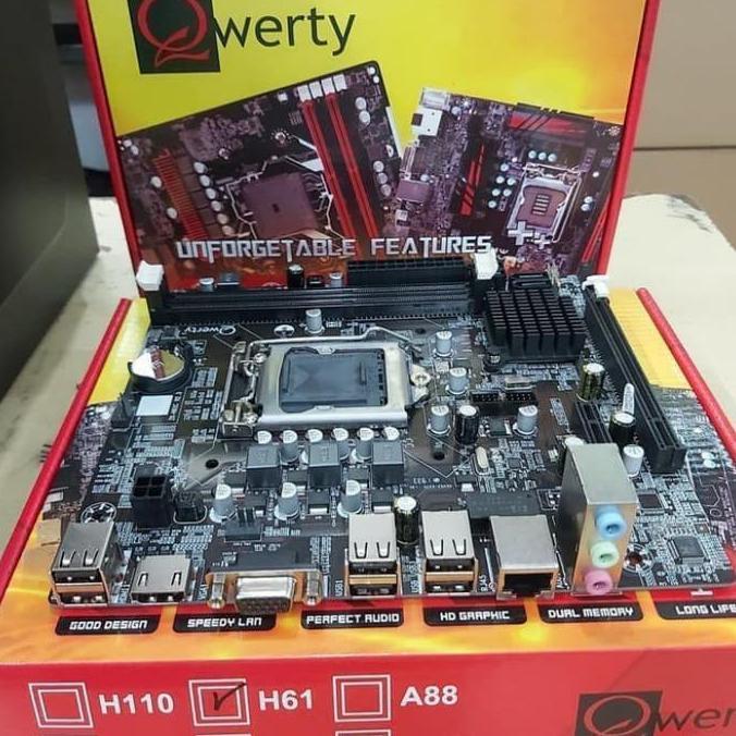 TERBARU - Motherboard Qwerty H61 Socket 1155
