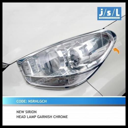 TERLARIS GARNIS DEPAN NEW SIRION 2012 JSL HEAD LAMP GARNISH CHROME 
