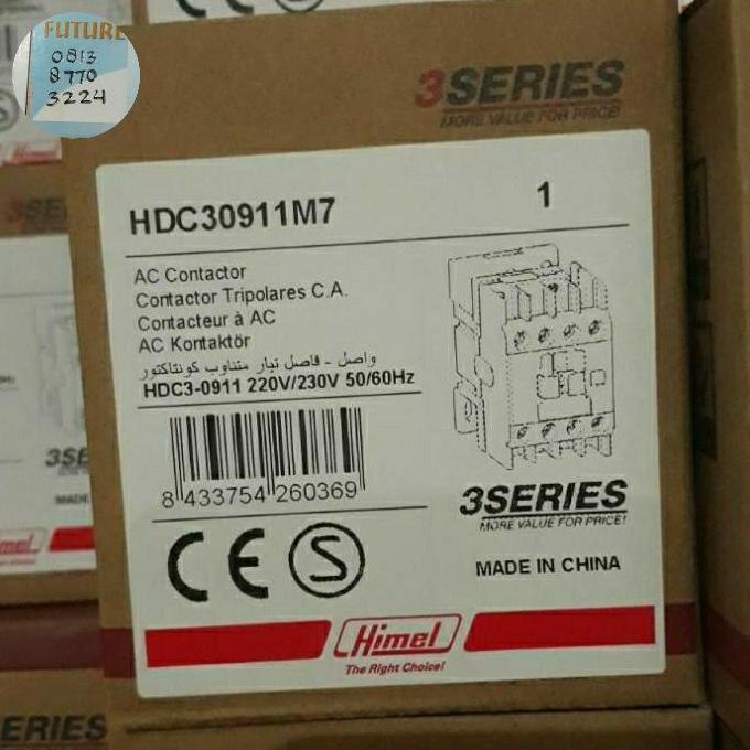 TERBARU - HDC309 Contactor Himel HDC 30911 M7 220Vac kontaktor 50/60hz HDC30911