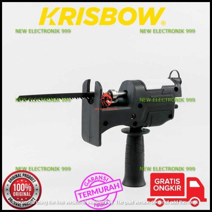 TERMURAH KRISBOW ADAPTOR KEPALA BOR MODIFIKASI MENJADI MESIN GERGAJI JIGSAW 