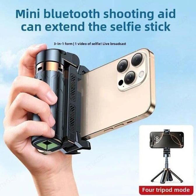 Tripod Selfie Stick Universal - Rotasi 360 Derajat, Stand HP Bluetooth untuk Live Vlog Shooting, Ala