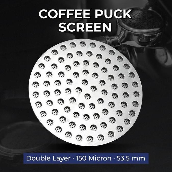 DHANISHON Puck Screen Portafilter Espresso Double Layer 150 Micron Coffee
