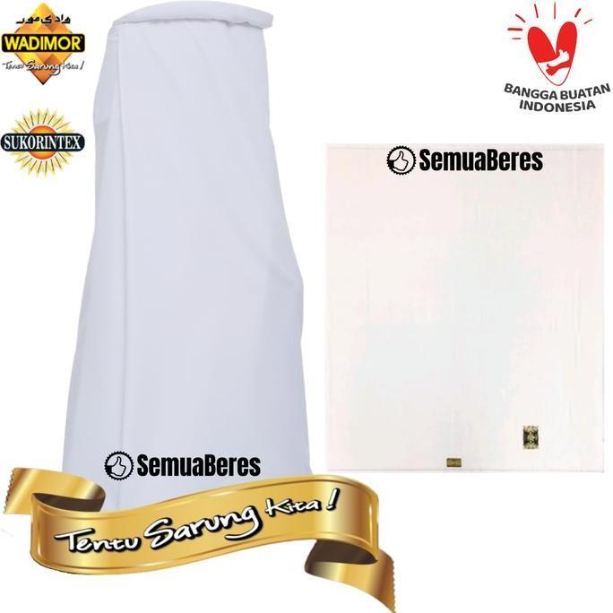 Sarung WADIMOR POLOS WARNA Hitam / Putih / Abu / Navy / Biru / Tumpal - Sarung Sholat Pria Dewasa