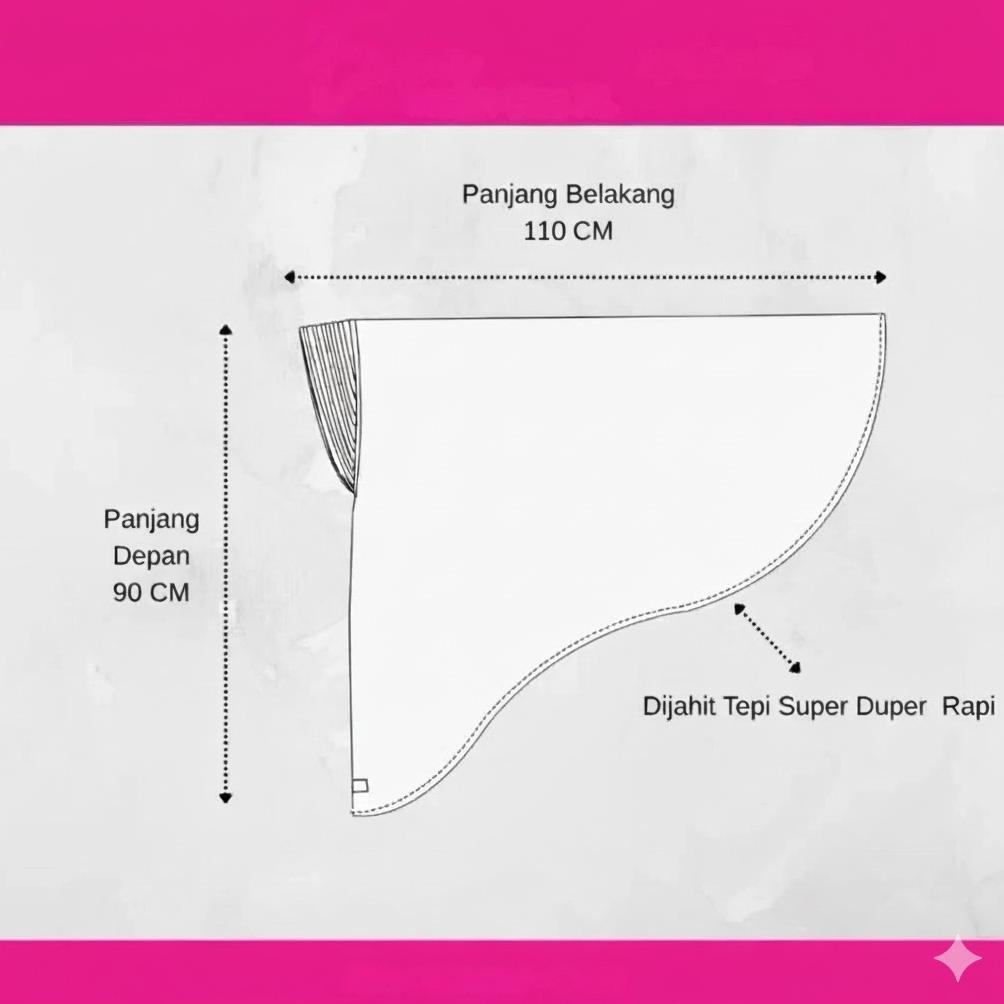 BESTPROMO Khimar Jumbo XXL Bergo Instan Jersey Tebal Adem, Tidak Menerawang