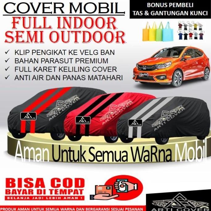 Allthebest- Selimut Sarung Body Cover Mobil Honda Brio Brio Satya Fre pengikat ban