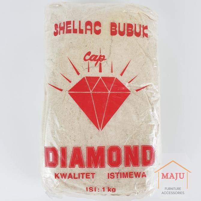 Allthebest- Shellac Bubuk Cap Diamond (Serlak / Sirlak / Shelak / Sherlak / Shellak) 1000 gram (1 kg