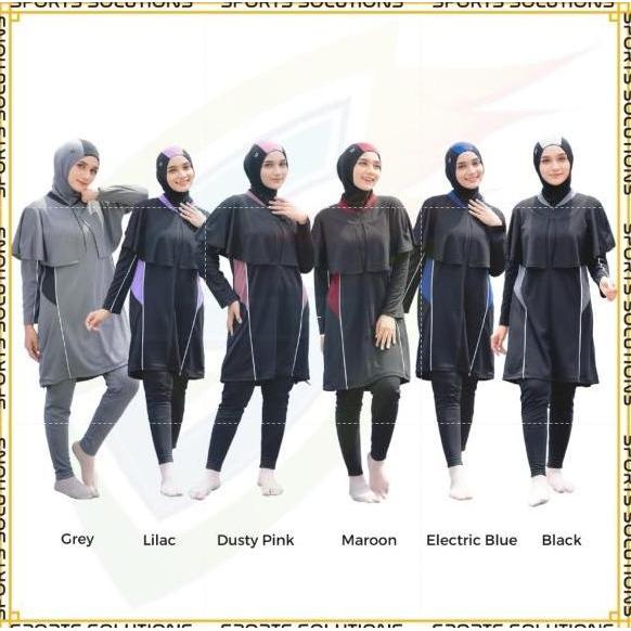 BAJU RENANG MUSLIMAH - BAJU RENANG WANITA MUSLIM - BAJU RENANG MUSLIMAH HIJAB - BAJU RENANG DEWASA M