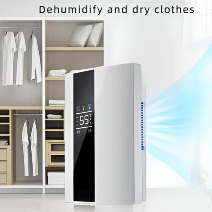 DHANISHON Dehumidifier Moisture Absorber LED Display 2.2L