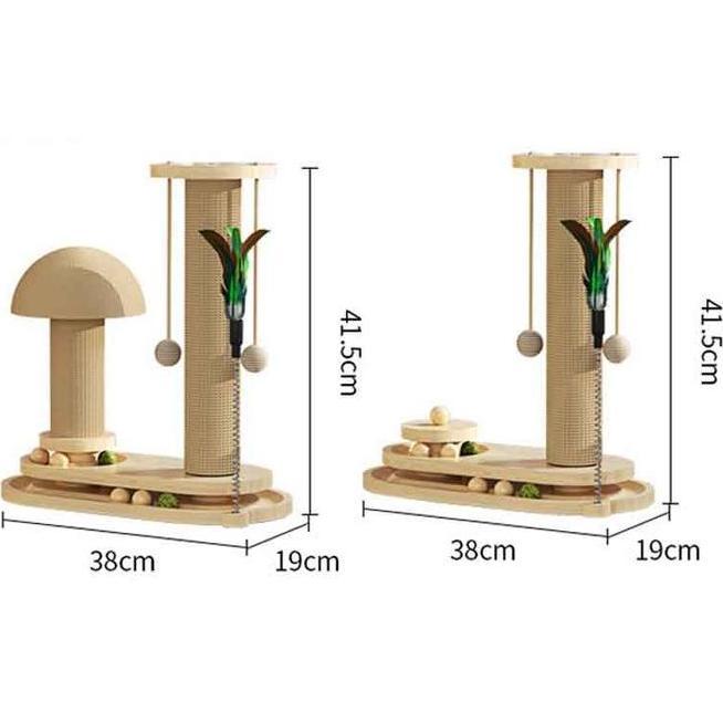 New Tiang Cakaran Kucing Kayu Solidmainan Tiang Gores Kucingmainan Kucingmainan Papan Cakaran Kucing