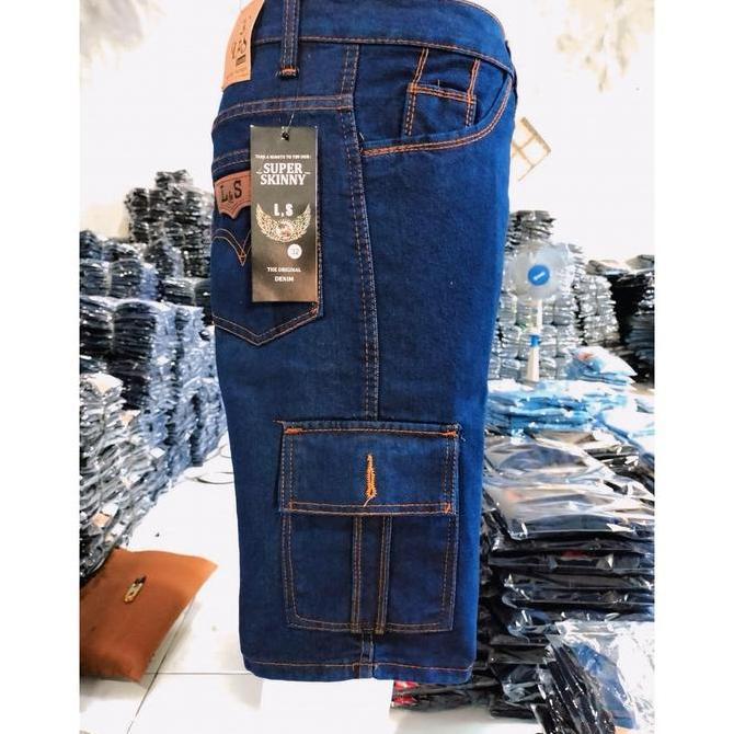 CELANA PENDEK CARGO JEANS [RND JEANS] Celana Jeans Pendek Cargo Denim Pria Dewasa celana  cargo  pen