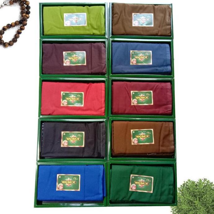 Sarung Wadimor Couple Pria Bapak Anak Remaja Warna Polos Biru Abu Navy Hijau Merah Hitam Putih Tumpa