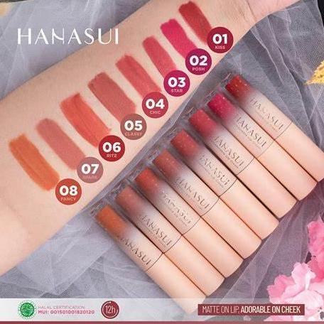 Lipcream Hanasui 1 Box isi 12 pcs ( Bisa Pilih Warna ) HANASUI Mattedorable Lip Cream Lipstik Harga 