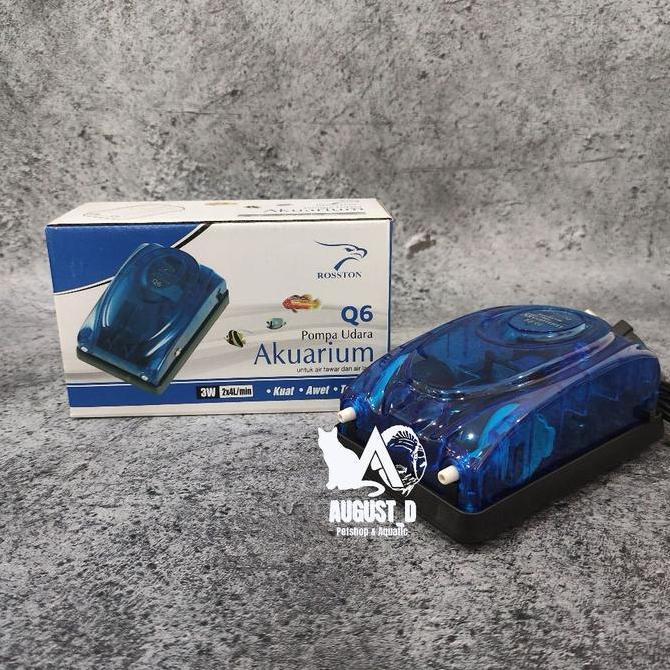 Aerator Aquarium Rosston L1 (1 Lubang) , L2 (2 Lubang) Air Pump Aquarium Rosston L1 / L2