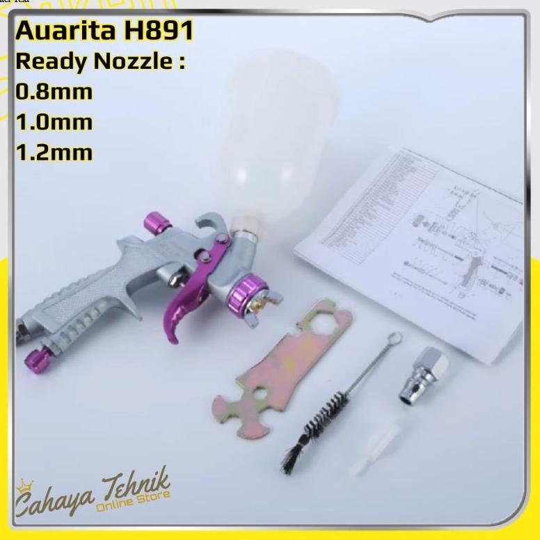 [NEW] Spray Gun Auarita H891 HVLP 0.8/1.0/1.2mm Cup 250ml