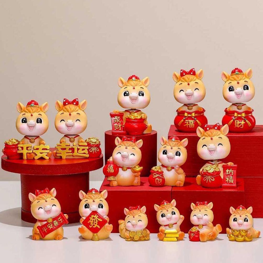 Diskon Imlek [ORGM] 2026 KUDA | Pajangan Imlek Dekorasi Imlek Pajangan Rezeki 2026 Kuda Pajangan Mej