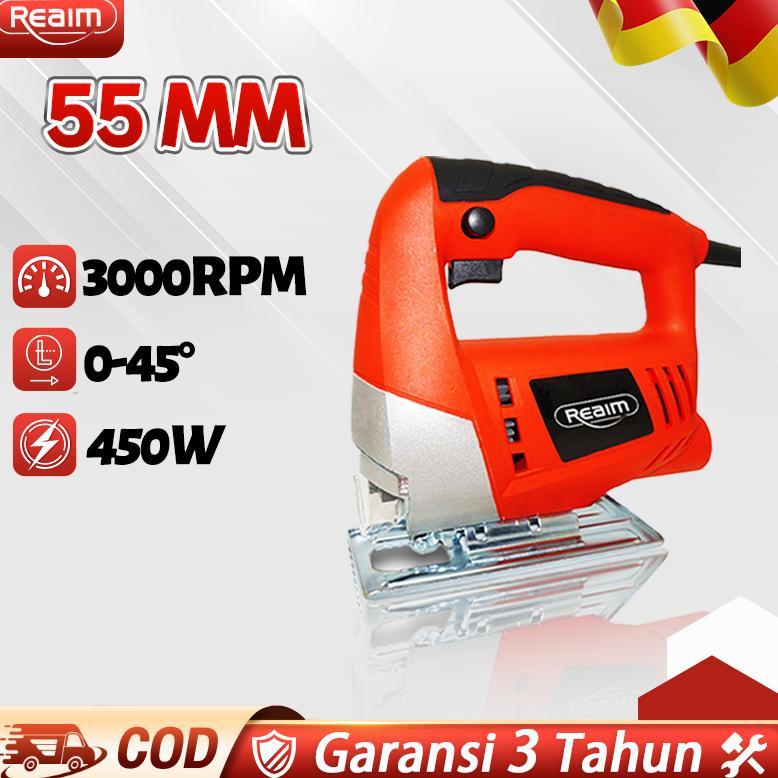 [NEW] REAIM Mesin Jigsaw Gergaji Triplek Potong Kayu Listrik Jig Saw Electric Jigsaw Mesin Gergaji U