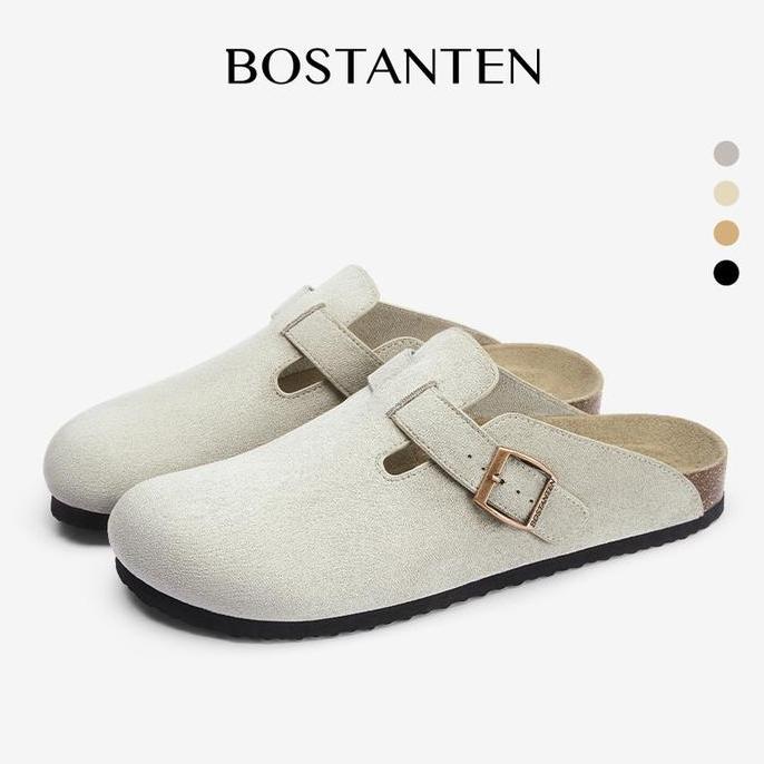 [Ark Shoes] BOSTANTEN Sandal Birkenstocks Couple Pria Wanita | Sol serutan kayu & Anti Slip | Tali F
