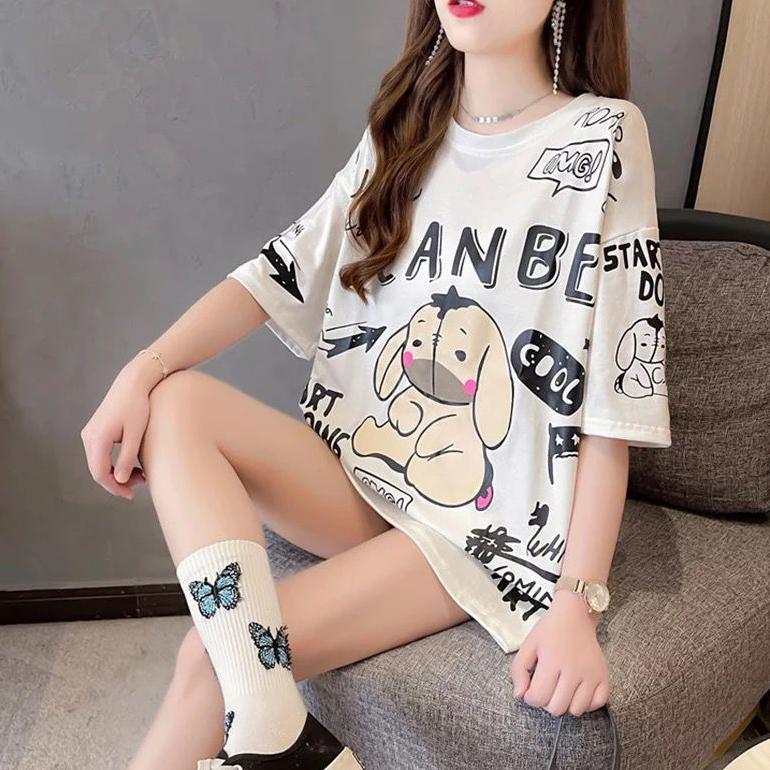 BEST SELLER DAMAI FASHION  -  BAJU ATASAN KAOS JUMBO WANITA - BIG SIZE IYOR IYOR - KONVEKSI ASLI JUM