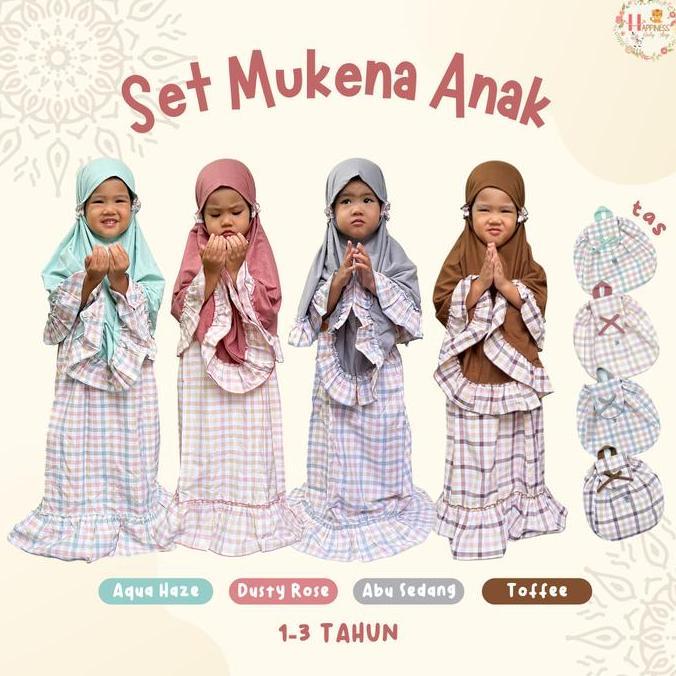 Micellita Set Mukena Anak + tas (1-3 tahun)