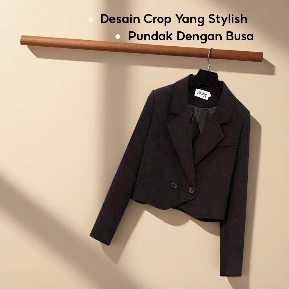 FREE ONGKIR BLAZER CROP WANITA JAS CROP WANITA KOREAN STYLE TERBARU