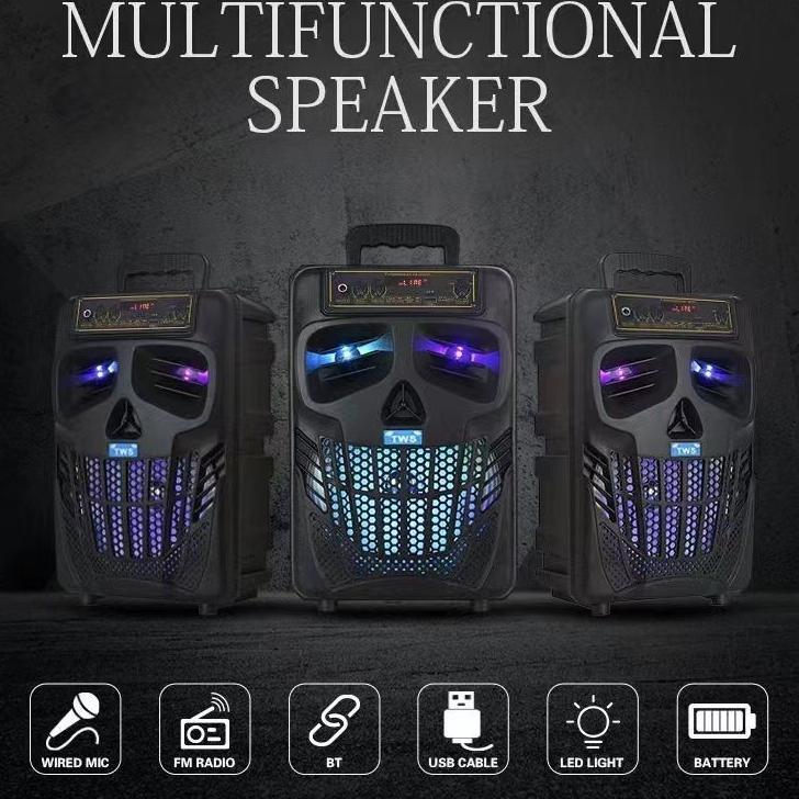 PROMO TERBARU SPEAKER BLUETOOTH FULL BASS 8,8 INCH SPEAKER NIRKABEL BLUETOOTH PORTABEL KIMISO QS-780