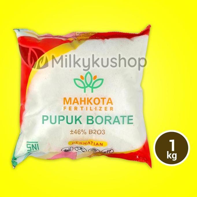 PUPUK MAHKOTA BORAT BORATE 1 KG KEMASAN PABRIK