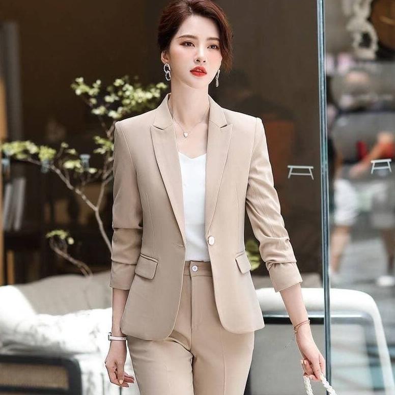 DISKON JAS WANITA BLAZER WANITA JAS KERJA WANITA JAS  PORMAL JAS HITAM BLAZER HITAM JAS KANTORAN