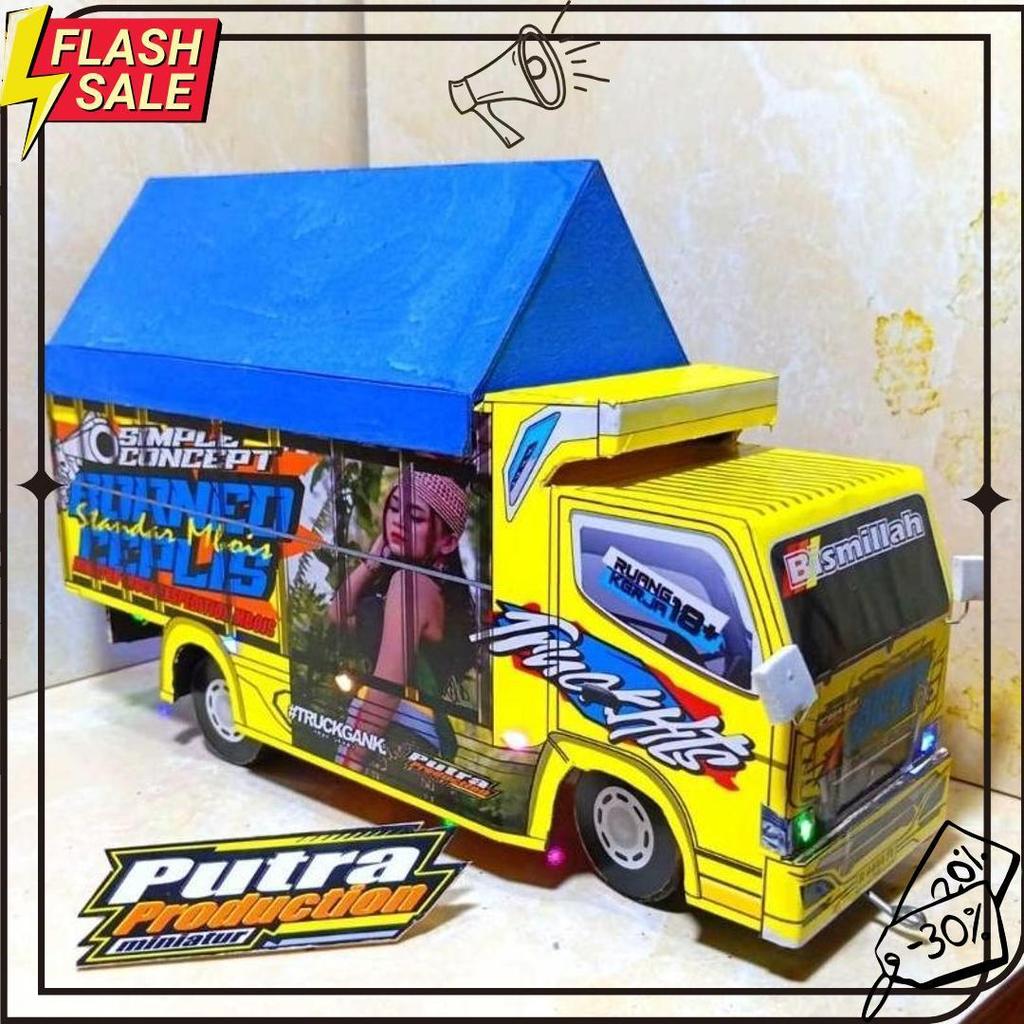 Promo Murah Miniatur Truk Oleng Full Variasi Lampu Dan Terpal Mainan Anak Rc Wahyu Abadi Brewog Audi