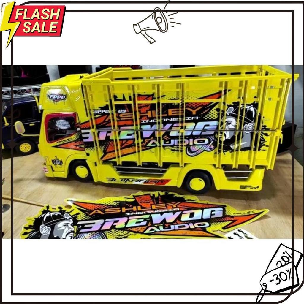 Promo Murah Miniatur Truk Oleng Full Variasi Lampu Dan Terpal Mainan Anak Rc Wahyu Abadi Brewog Audi