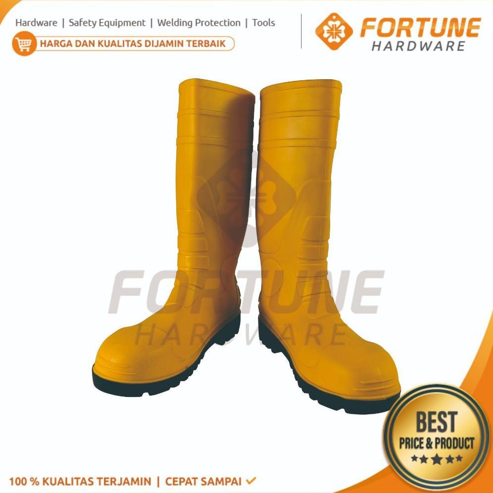 BESTPROMO Sepatu Boot Safety Rubber LYNX SAFETY With Steel Toe Ujung Besi
