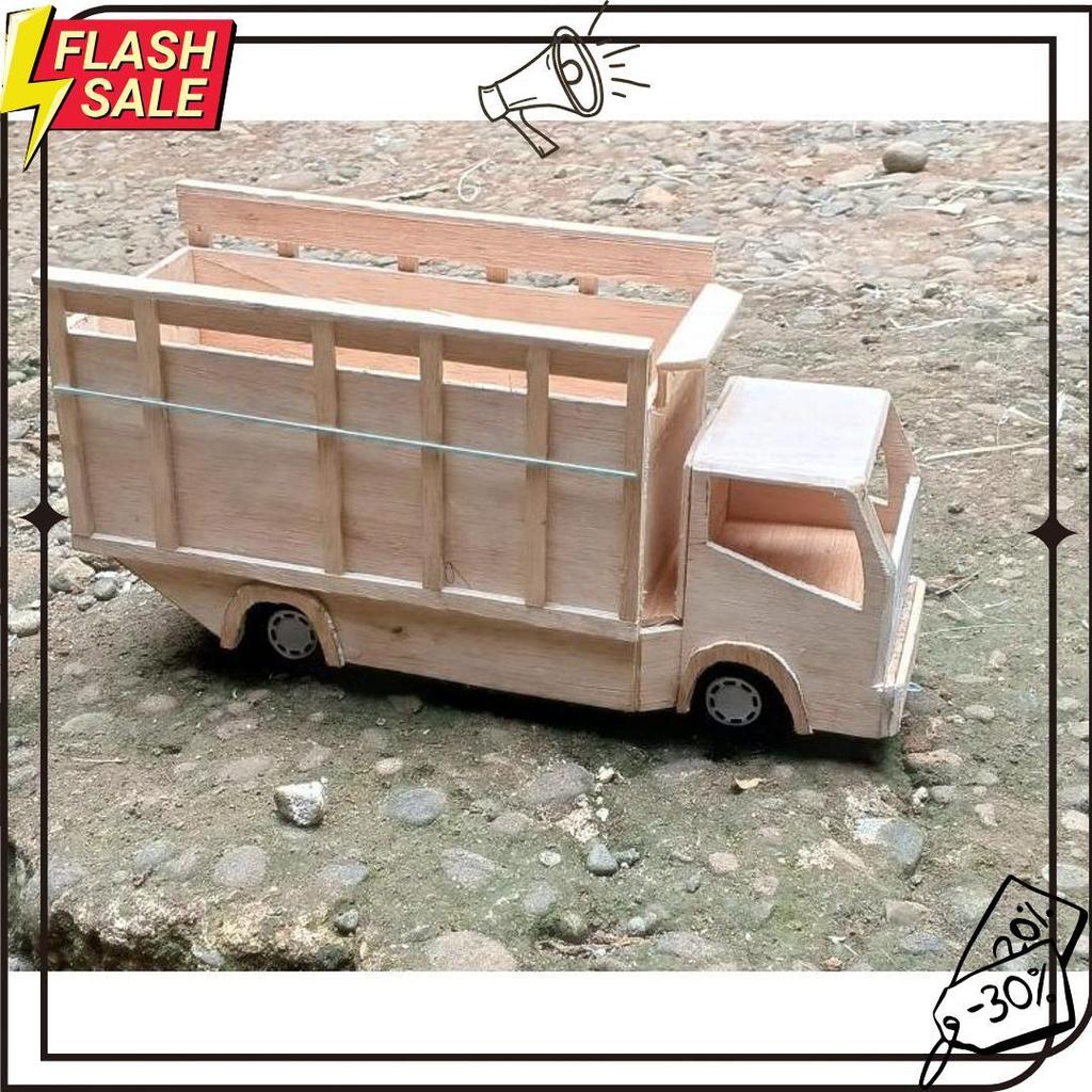 Miniatur Truk Oleng,Pintu Belakang Bisa Terbuka, Free Lampu Led Meledak