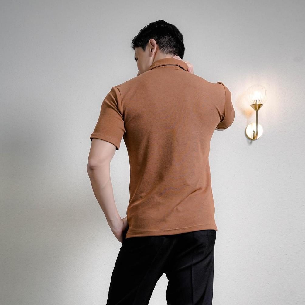 ORIGINAL CUPACHINO DOUBLE KNIT KEMEJA PRIA 2-WAY STRETCH LENGAN PENDEK