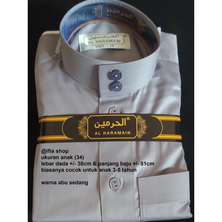 JUBAH ANAK ARAB IMPOR AL HARAMAIN UKURAN 36 - JUBAH GAMIS ARAB ANAK AL