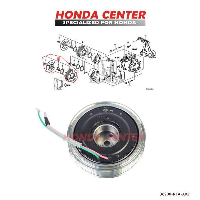puli puly pully kompresor compresor magnet clutch ac honda civic 2012 2013 2014 2015
