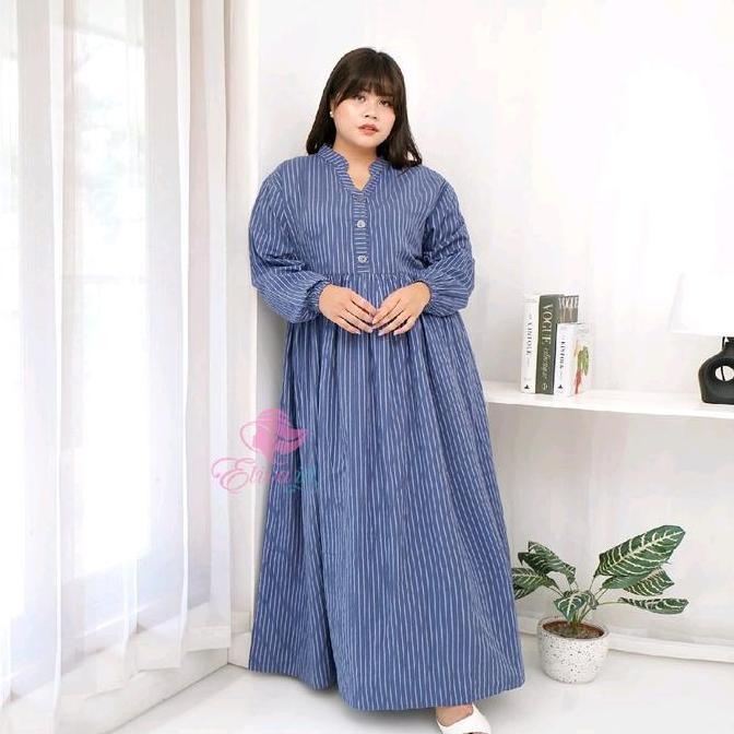 Jumbo gamis saffa katun flanel premium ld 120 130 140 cm