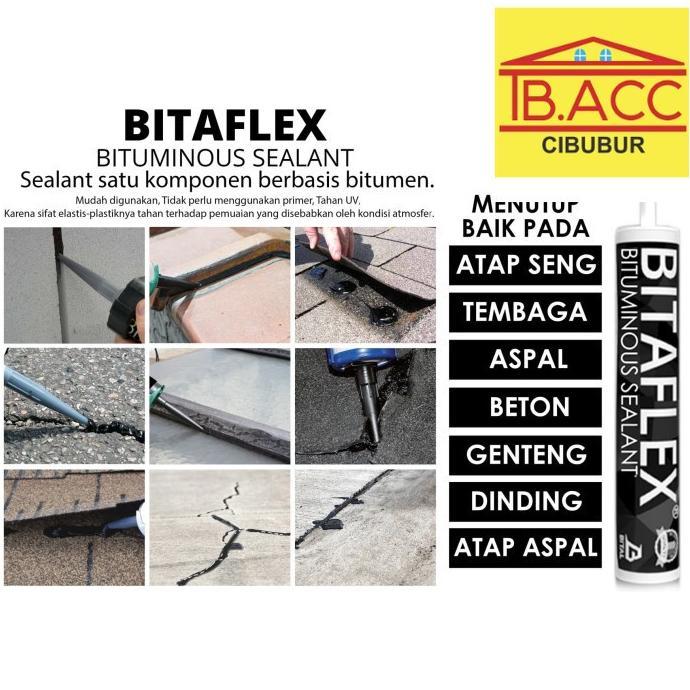 Bitaflex - Bitumen sealant Aspal Lem Aspal Beton Genteng Dinding Seng